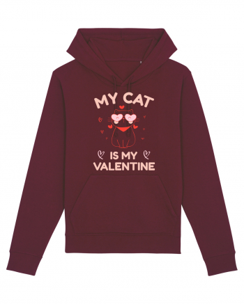 My Cat Is My Valentine Burgundy