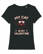 My Cat Is My Valentine Tricou mânecă scurtă guler larg fitted Damă Expresser