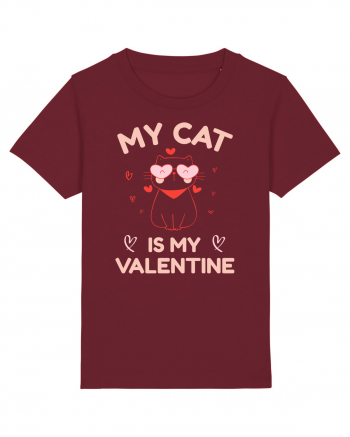 My Cat Is My Valentine Burgundy