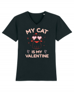 My Cat Is My Valentine Tricou mânecă scurtă guler V Bărbat Presenter