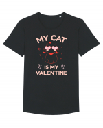 My Cat Is My Valentine Tricou mânecă scurtă guler larg Bărbat Skater