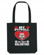 My Pitbull Is My Valentine Sacoșă textilă