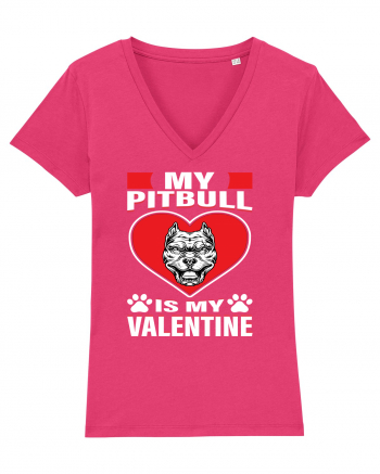 My Pitbull Is My Valentine Raspberry