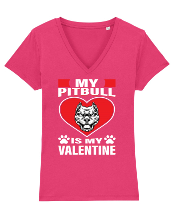 My Pitbull Is My Valentine Raspberry