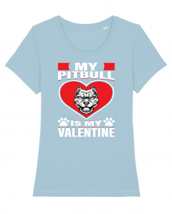 My Pitbull Is My Valentine Sky Blue