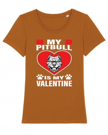 My Pitbull Is My Valentine Roasted Orange