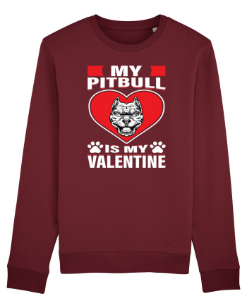 My Pitbull Is My Valentine Burgundy