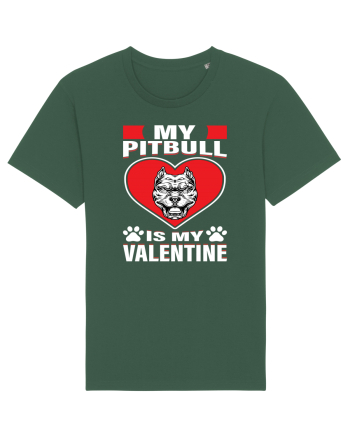 My Pitbull Is My Valentine Bottle Green