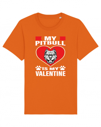 My Pitbull Is My Valentine Bright Orange