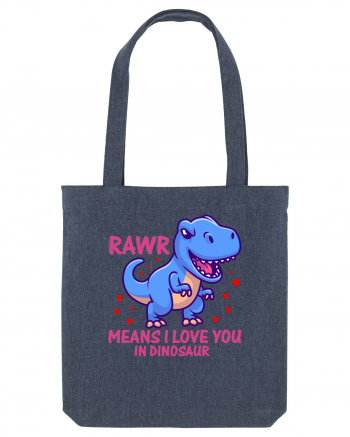 Rawr Means I Love You In Dinosaur Midnight Blue