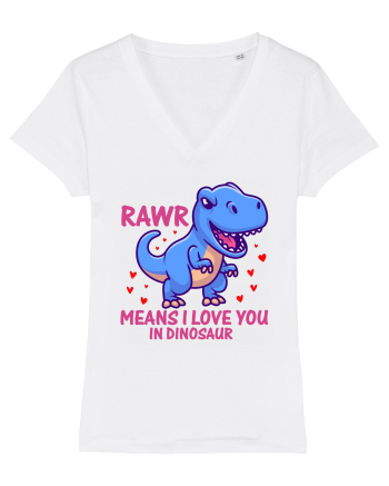 Rawr Means I Love You In Dinosaur White