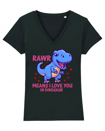 Rawr Means I Love You In Dinosaur Black