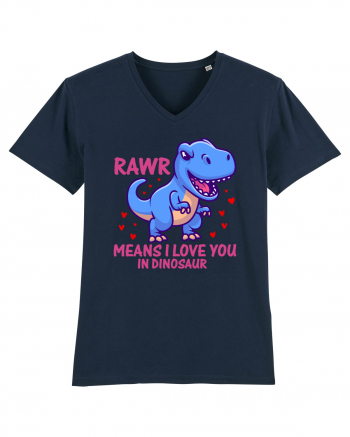 Rawr Means I Love You In Dinosaur French Navy