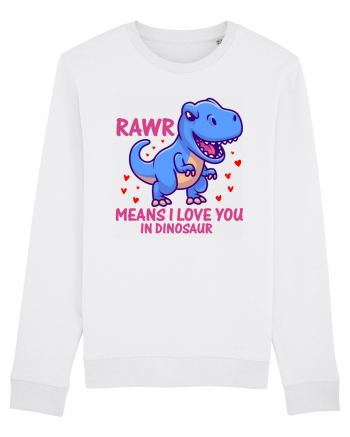 Rawr Means I Love You In Dinosaur White