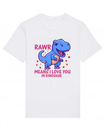 Rawr Means I Love You In Dinosaur White