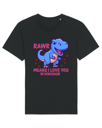 Rawr Means I Love You In Dinosaur Black