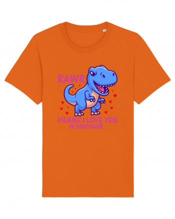 Rawr Means I Love You In Dinosaur Bright Orange