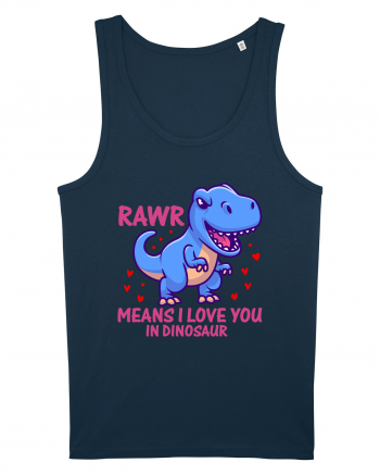 Rawr Means I Love You In Dinosaur Navy