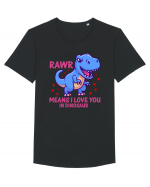 Rawr Means I Love You In Dinosaur Tricou mânecă scurtă guler larg Bărbat Skater