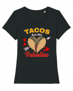 Tacos Are My Valentine Tricou mânecă scurtă guler larg fitted Damă Expresser