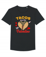 Tacos Are My Valentine Tricou mânecă scurtă guler larg Bărbat Skater