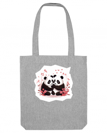 Panda Love Heather Grey