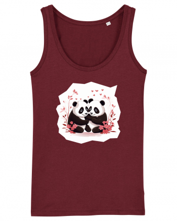 Panda Love Burgundy