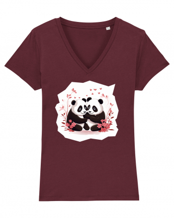 Panda Love Burgundy