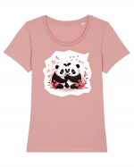 Panda Love Tricou mânecă scurtă guler larg fitted Damă Expresser