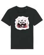 Panda Love Tricou mânecă scurtă Unisex Rocker