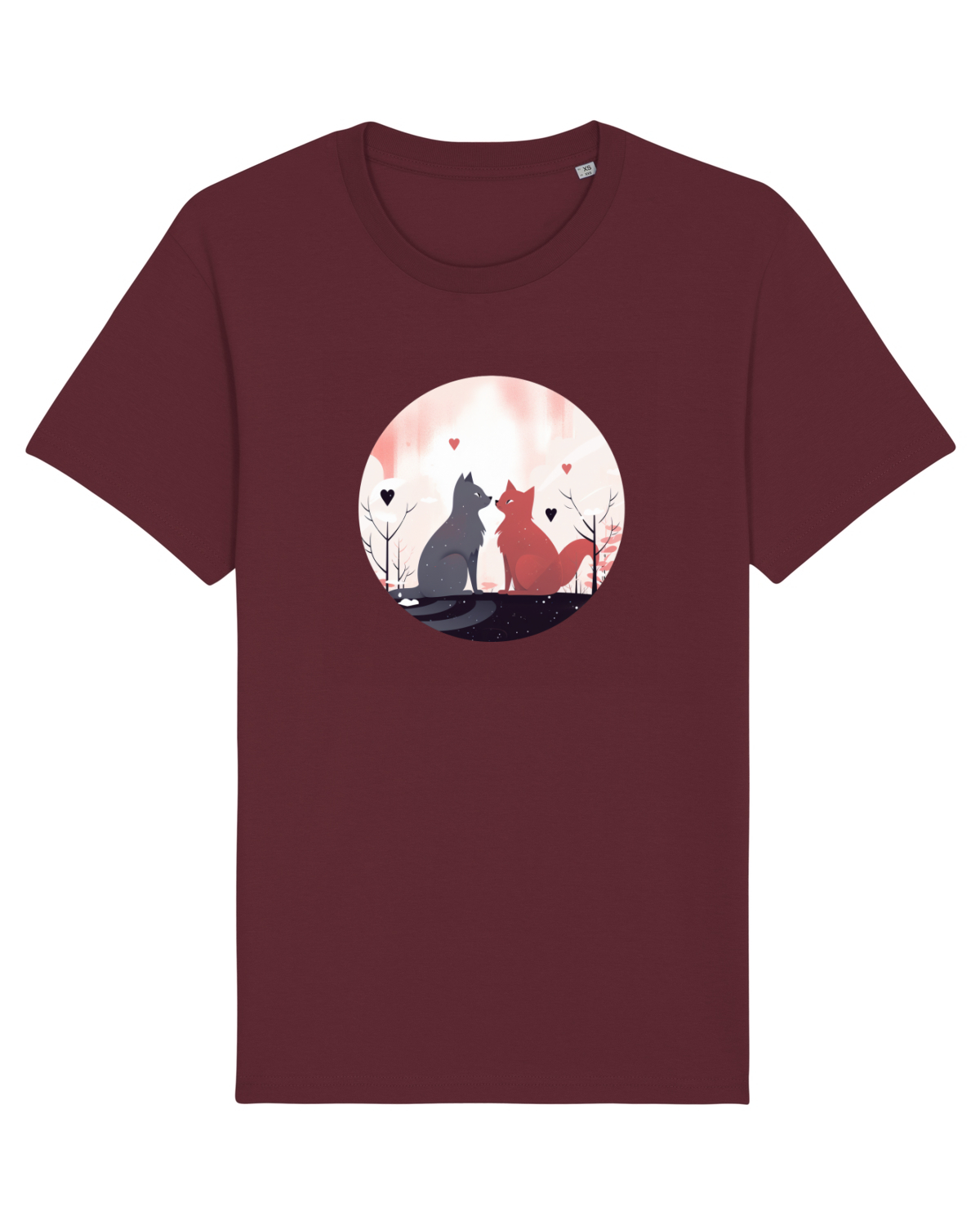 Tricou mânecă scurtă Unisex Rocker Burgundy