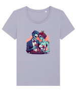  Love is in the air Tricou mânecă scurtă guler larg fitted Damă Expresser