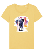  Love is in the air Tricou mânecă scurtă guler larg fitted Damă Expresser