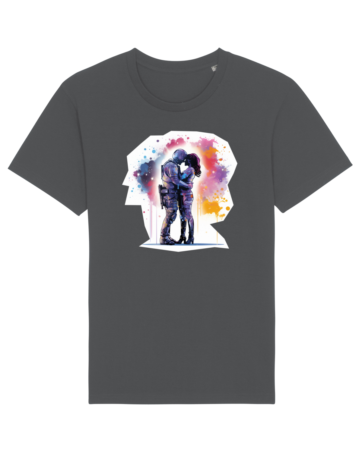 Tricou mânecă scurtă Unisex Rocker Anthracite