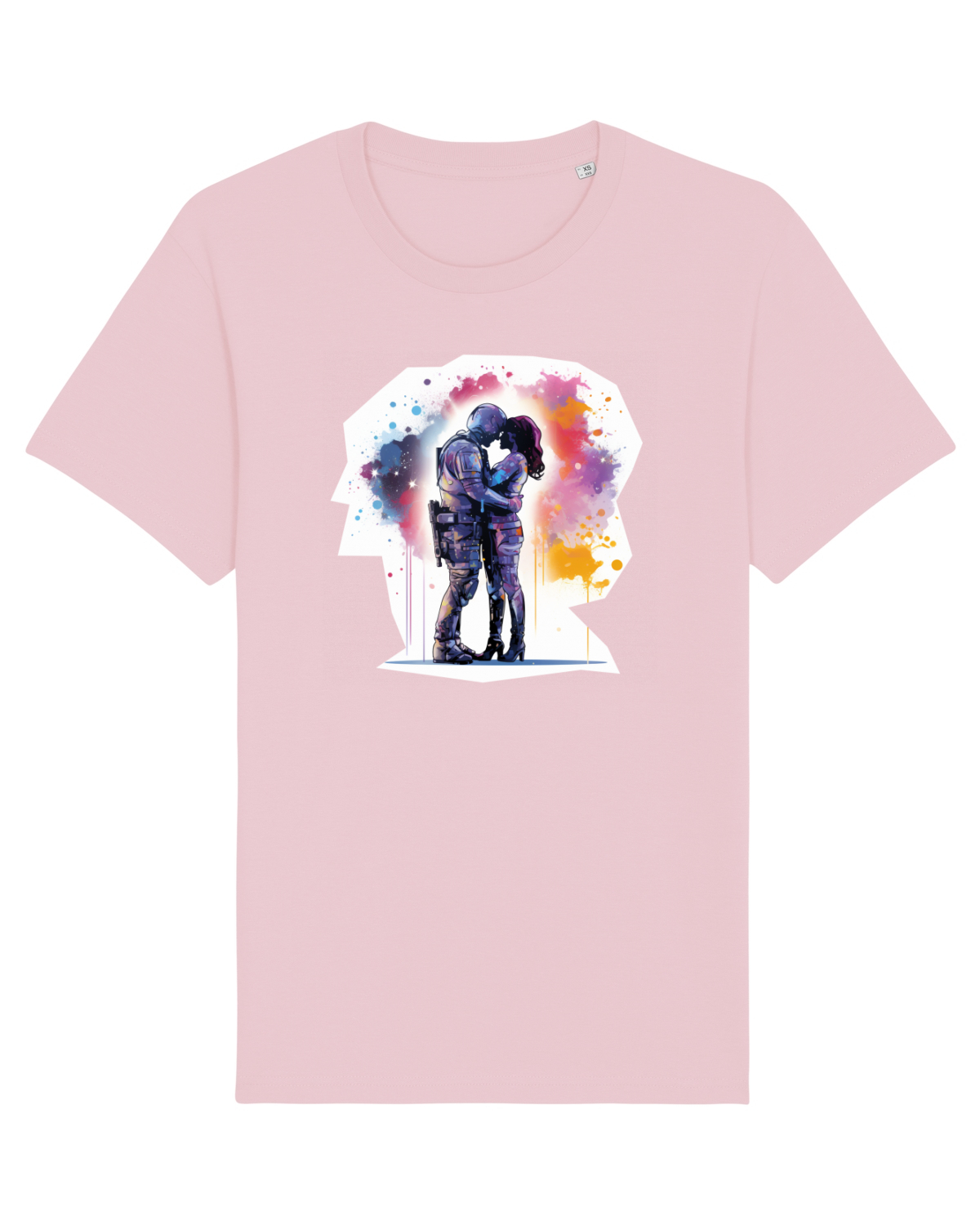 Tricou mânecă scurtă Unisex Rocker Cotton Pink
