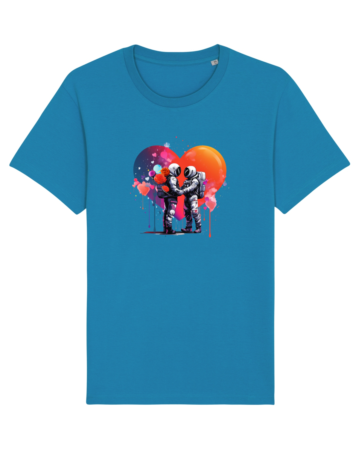 Tricou mânecă scurtă Unisex Rocker Azur