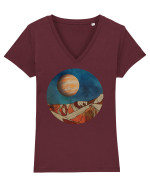 Jupiter Tricou mânecă scurtă guler V Damă Evoker