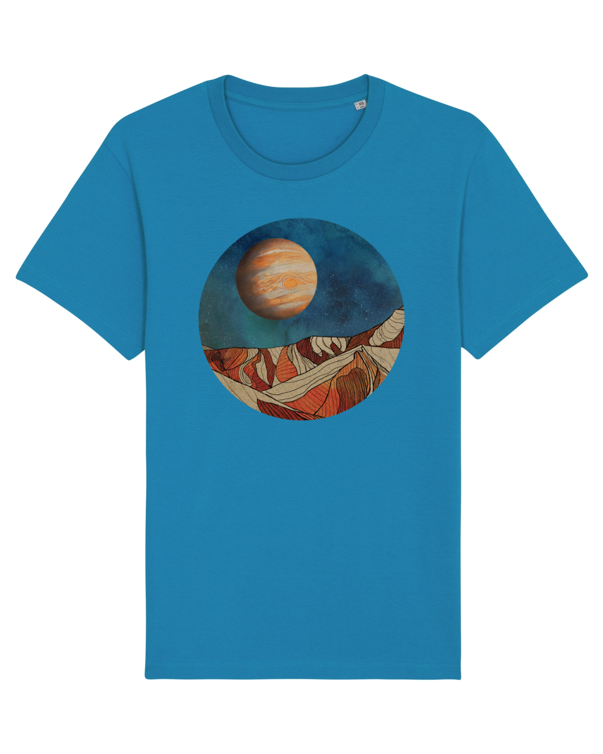 Tricou mânecă scurtă Unisex Rocker Azur