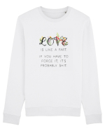 Love is like a fart. Bluză mânecă lungă Unisex Rise