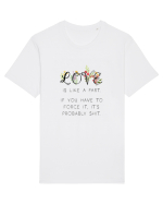 Love is like a fart. Tricou mânecă scurtă Unisex Rocker