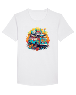 Happy Travel Day  Tricou mânecă scurtă guler larg Bărbat Skater