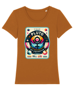 Pluto in the Age of Aquarius Tricou mânecă scurtă guler larg fitted Damă Expresser