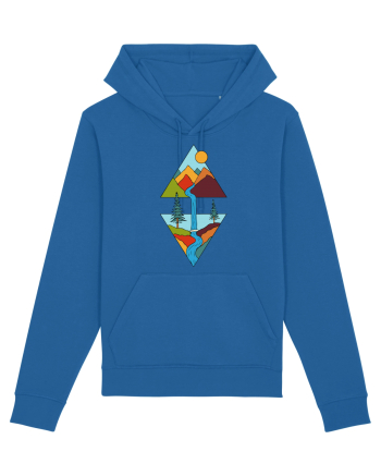 Mountain Waterfall Royal Blue