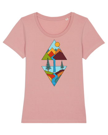 Mountain Waterfall Canyon Pink