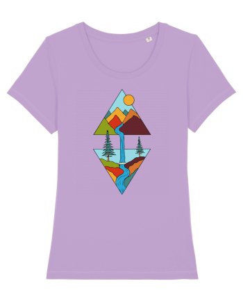 Mountain Waterfall Lavender Dawn