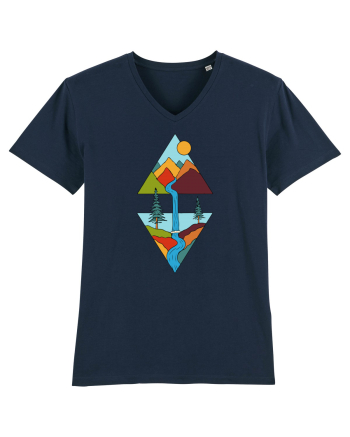 Mountain Waterfall French Navy