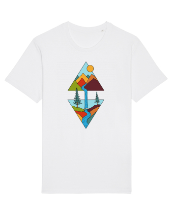 Mountain Waterfall White