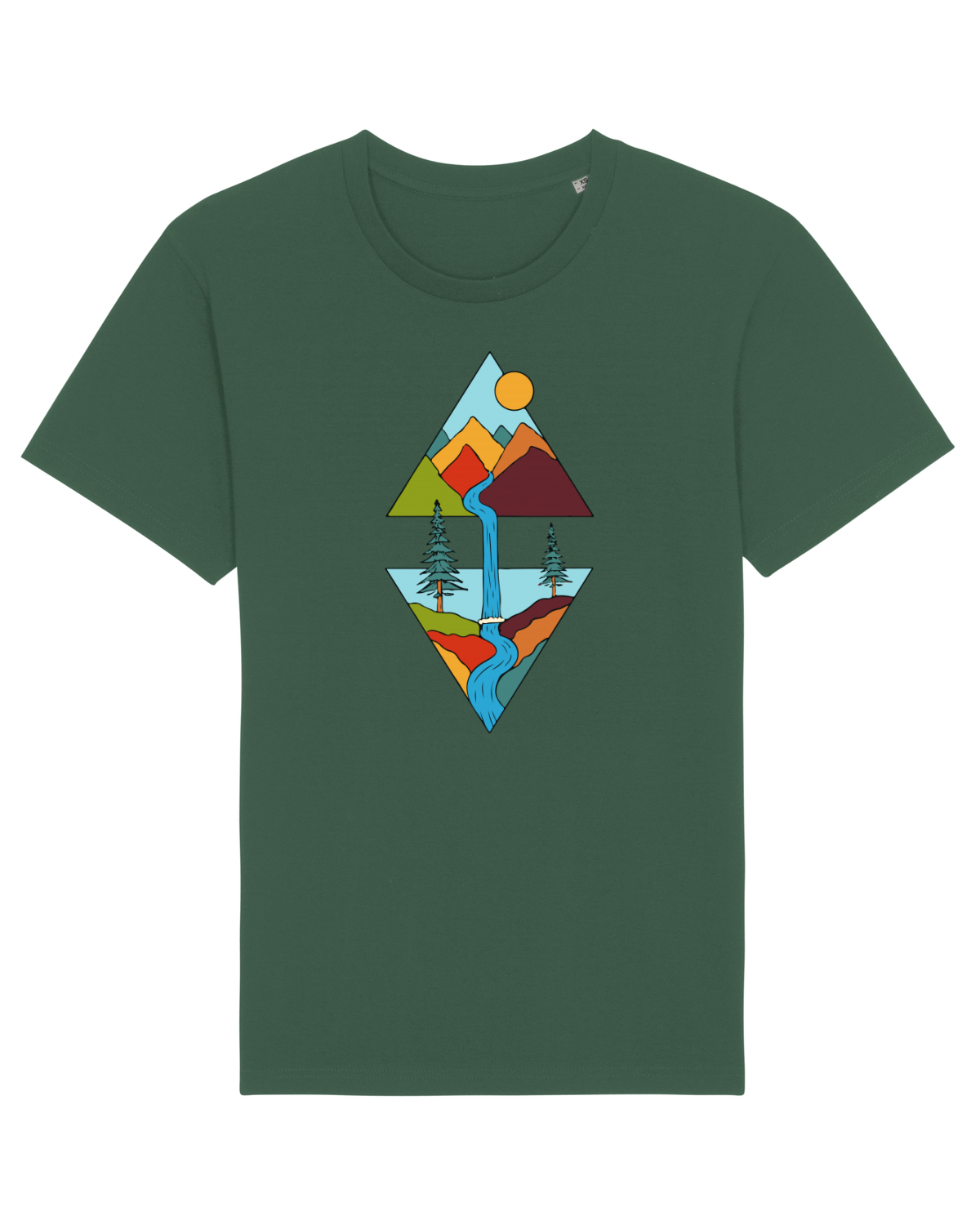 Tricou mânecă scurtă Unisex Rocker Bottle Green