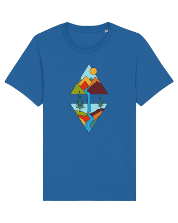 Mountain Waterfall Royal Blue