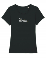 Prea târziu. Tricou mânecă scurtă guler larg fitted Damă Expresser